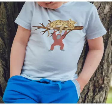 Maglietta infantile avventura con animali divertenti - TenStickers