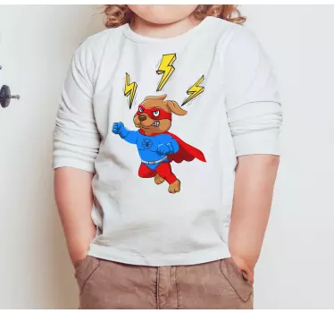 Maglietta infantile avventura del cane supereroe - TenStickers