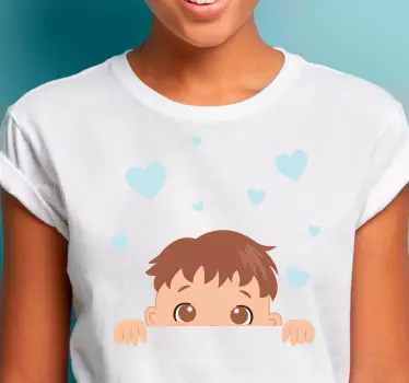 Maglietta infantile bambino carino con cuori - TenStickers