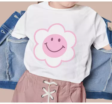 Maglietta infantile ciondolo fiore sorridente - TenStickers