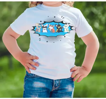 Maglietta infantile collezione cani supereroi - TenStickers