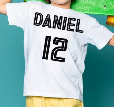 Maglietta infantile con numero personalizzato - TenStickers