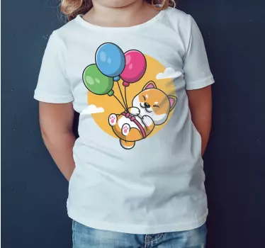 Maglietta infantile cucciolo carino con palloncini - TenStickers