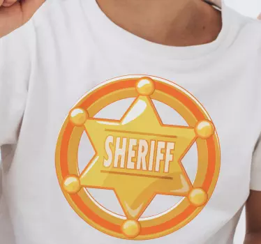Maglietta infantile distintivo da sceriffo - TenStickers