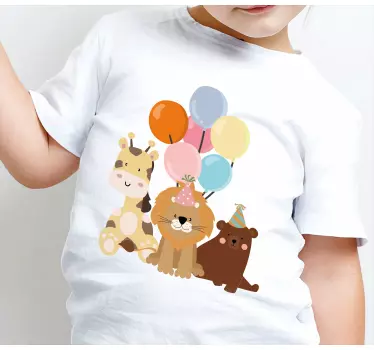 Maglietta infantile divertenti animali di compleanno - TenStickers