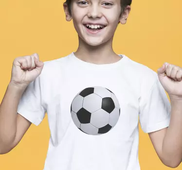Maglietta infantile divertimento con il pallone da calcio - TenStickers