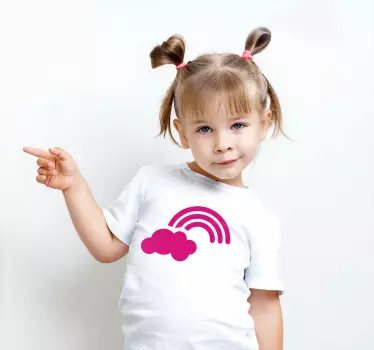 Maglietta infantile divertimento nuvola arcobaleno - TenStickers