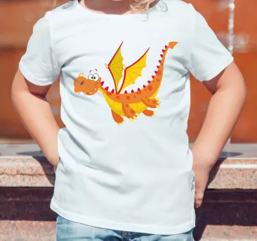 Maglietta infantile drago cartone allegro - TenStickers