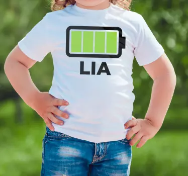 Maglietta infantile energia carica - TenStickers