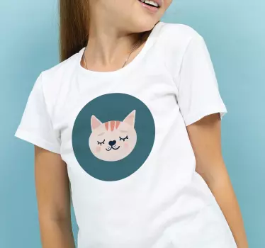 Maglietta infantile faccia di gatto carina - TenStickers