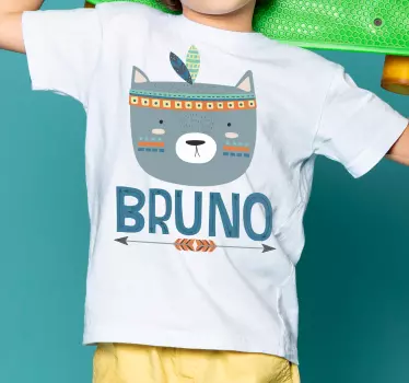 Maglietta infantile faccia di orsetto carina - TenStickers