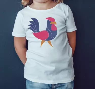 Maglietta infantile gallo colorato vivace - TenStickers