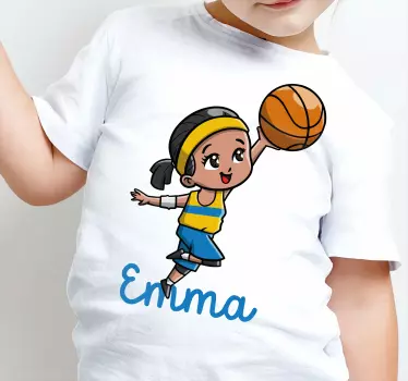 Maglietta infantile giocatore di basket allegro - TenStickers
