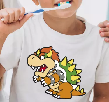 Maglietta infantile grafica personaggio bowser - TenStickers
