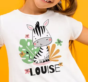 Maglietta infantile illustrazione di zebra carina - TenStickers