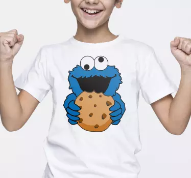 Maglietta infantile mostro dei biscotti felice - TenStickers