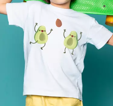 Maglietta infantile personaggi avocado saltellanti - TenStickers