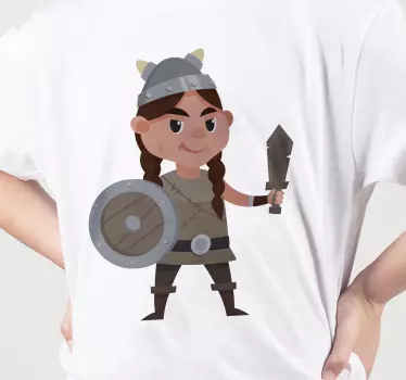 Maglietta infantile personaggio guerriero vichingo - TenStickers