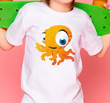 Maglietta infantile personaggio polpo allegro - TenStickers