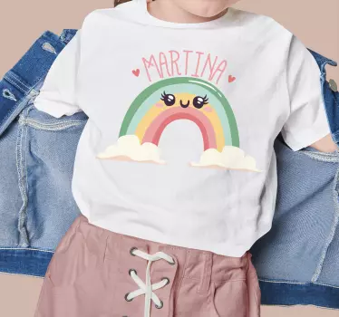 Maglietta infantile personalizzazione arcobaleno gioioso - TenStickers
