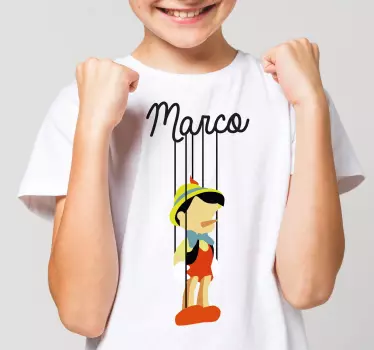 T-shirt infantile Pinocchio personalizzato - TenStickers