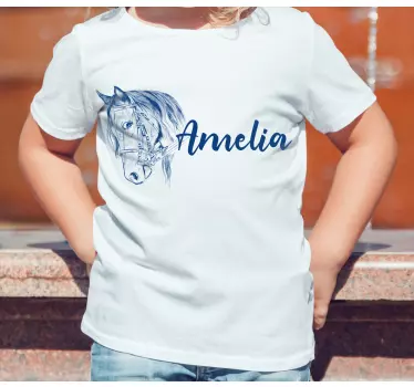 Maglietta infantile ritratto del cavallo di amelia - TenStickers