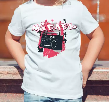 Maglietta infantile stile retro boombox - TenStickers