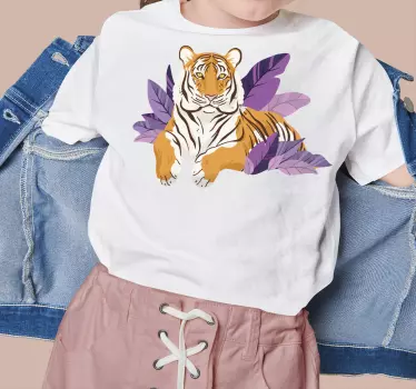 Maglietta infantile tigre tra le foglie - TenStickers