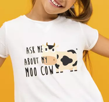 Maglietta infantile umorismo di mucca carina - TenStickers