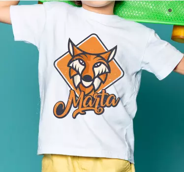Maglietta infantile volpe con nome - TenStickers