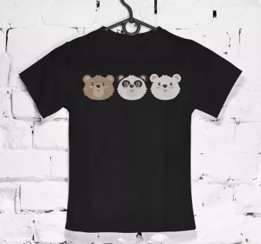 Maglietta infantile volti di animali carini - TenStickers