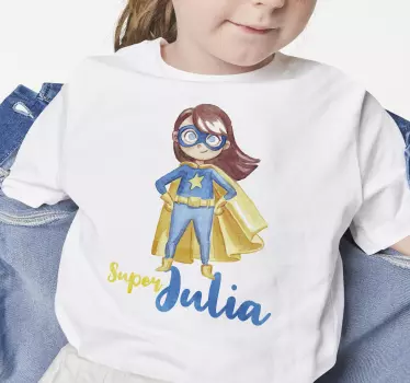 Magliette con nome ragazza supereroe personalizzata - TenStickers