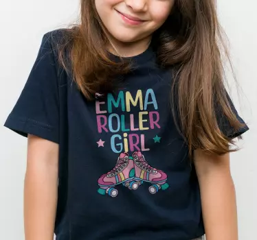 Magliette con nome stampe ragazza sui pattini - TenStickers