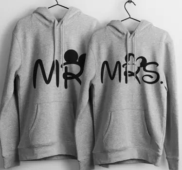 T-shirt Abbinate Mr Mrs Topo Coppie - TenStickers
