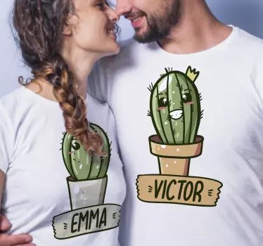 Magliette di coppia con cactus - TenStickers