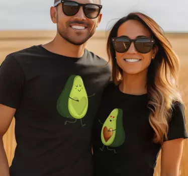 Magliette di coppia avocado felice - TenStickers