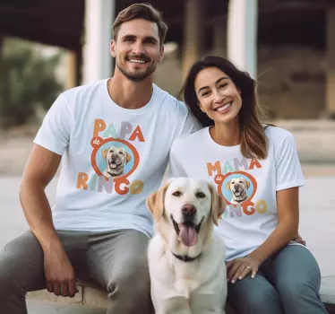 Magliette di coppia personalizzabile papà e mamma animale - TenStickers