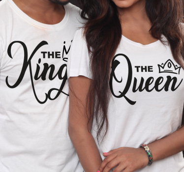 T-shirt fidanzati Re e regina - TenStickers