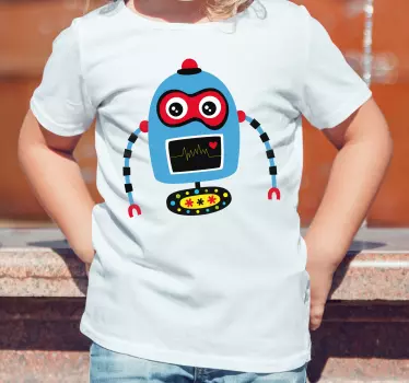 T-shirt infantile Camiseta robot azul redondo - TenStickers