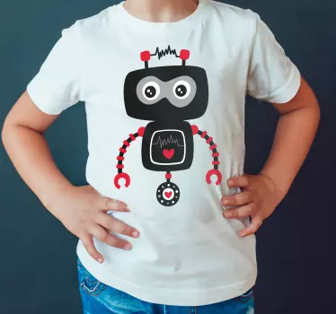 T-shirt infantile Camiseta robot cartone animato negro - TenStickers