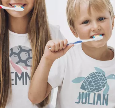 T-shirt infantile tartarughe dai colori tenui - TenStickers