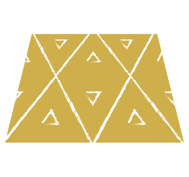 Tappeto vinile giallo motivo geometrico a rombi - TenStickers