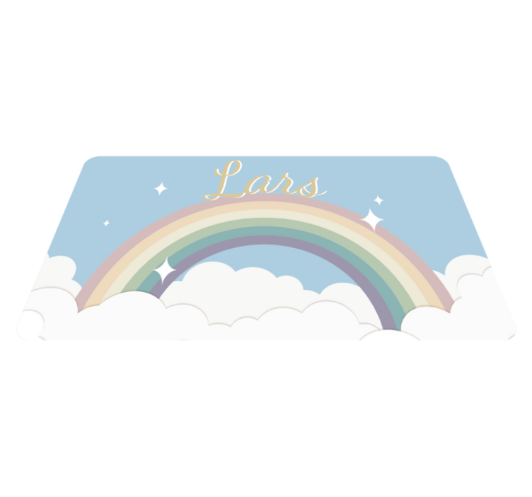 Tappeto vinile con nome arcobaleno personalizzato - TenStickers