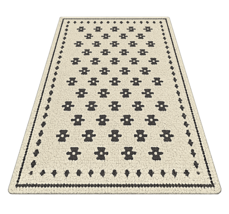 Tappeto in vinile soggiorno mosaico di fiori - TenStickers