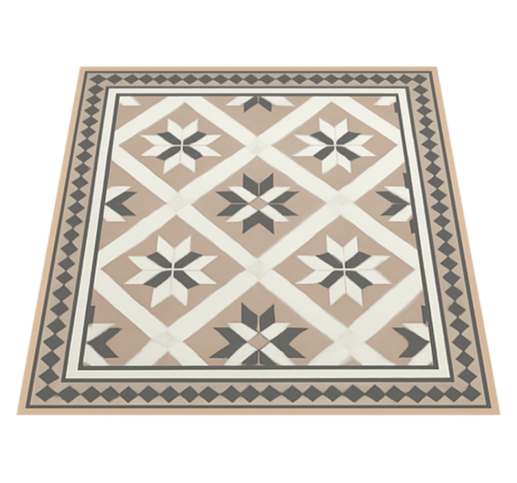 Tappeto vinile piastrelle stile marocchino beige - TenStickers
