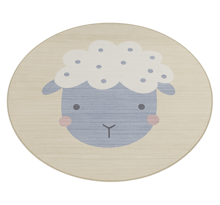 Tappeto vinile per bambini pecorella beige - TenStickers