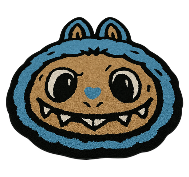 Tappeto vinile per bambini disegno labubu blu - TenStickers