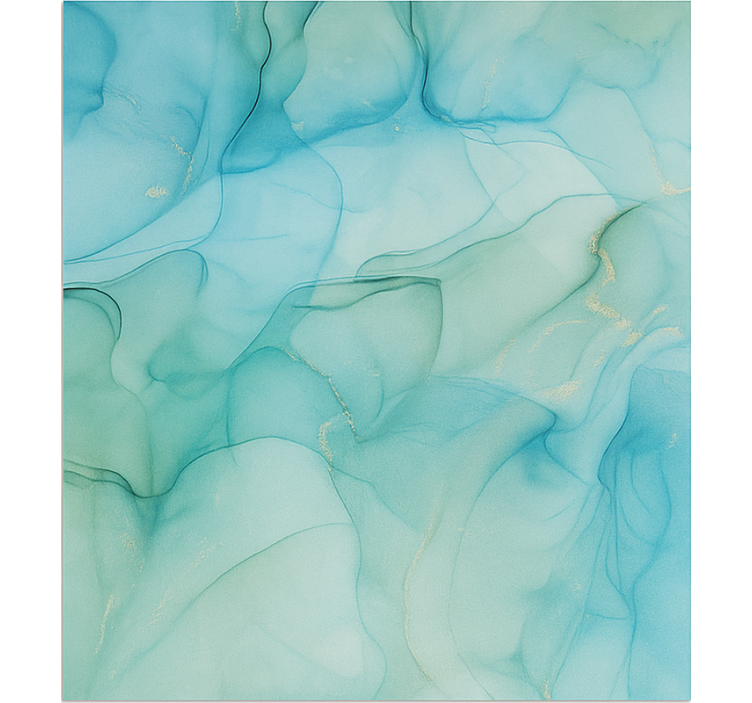 Tappeto vinile effetto marmo risultato onda turchese - TenStickers