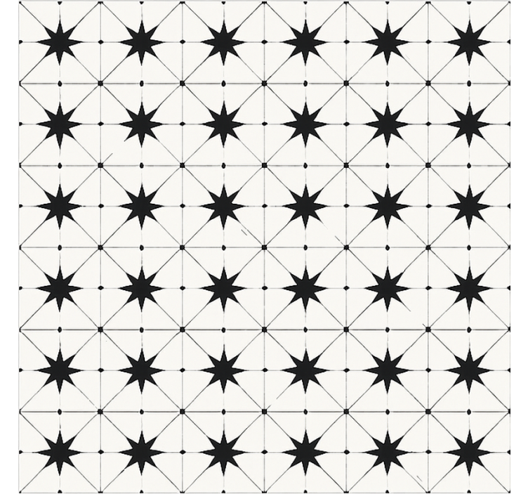 Tappeto vinile sala da pranzo motivo a stella encausto - TenStickers