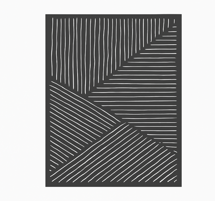 Tappeto pvc cucina linee ondulate bianche - TenStickers